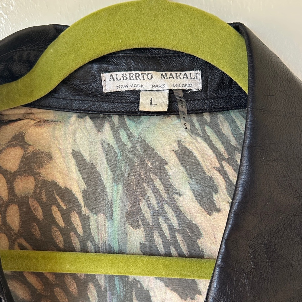 Alberto Makali Black and Blue Sheer Blouse - Picture 2 of 5